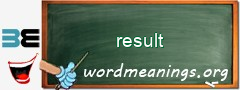 WordMeaning blackboard for result